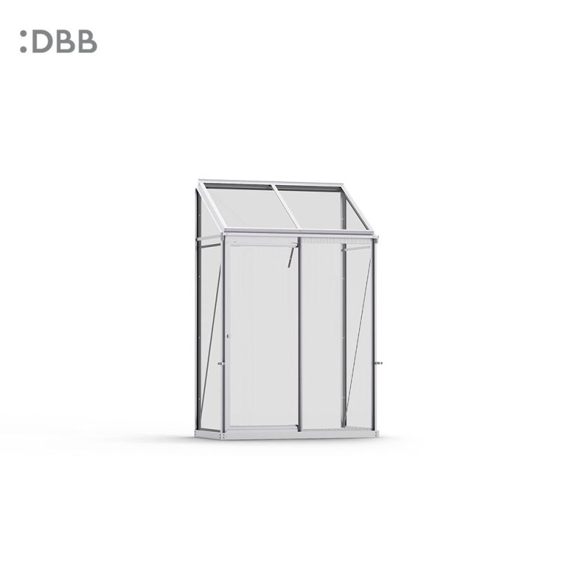 1686140768 The Lite L1 Lean to series DBB DiBiBi Greenhouse 2ft silver
