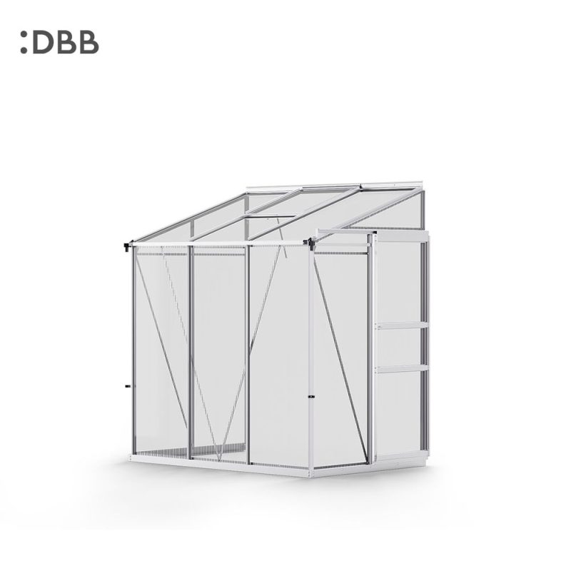 1686141012 The Lite L1 Lean to series DBB DiBiBi Greenhouse 4ft silver