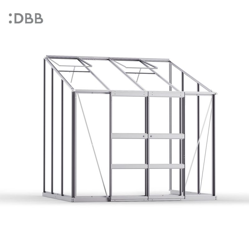 1687179305 The Premium P1 Lean to series Greenhouse DBB DiBiBi Greenhouse 8ft silver